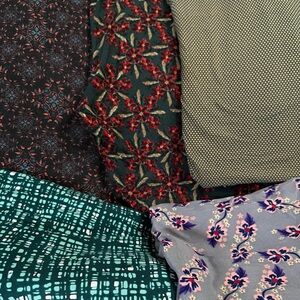 LuLaRoe Tall & Curvy leggings Floral and Geometric Patterned Fabric Collection